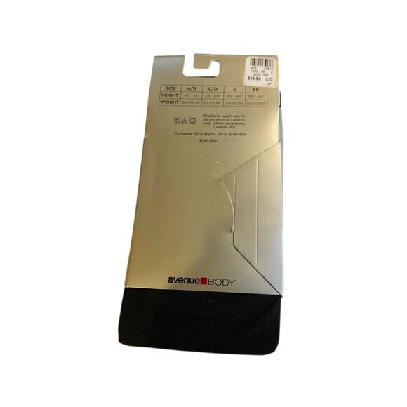 Avenue Body New Tights Plus Size C/D Dark Gray Charcoal - Picture 5 of 7